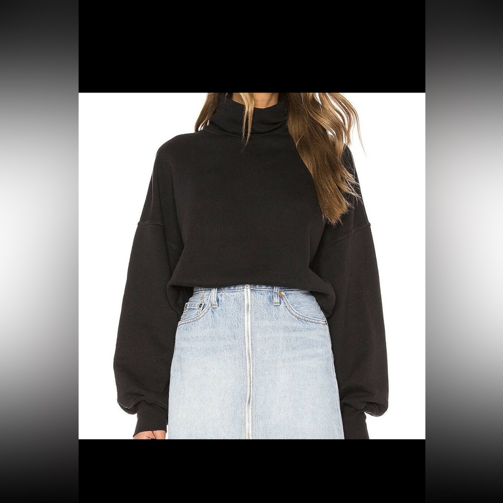 AGOLDE balloon turtleneck sweatshirt sz XS black